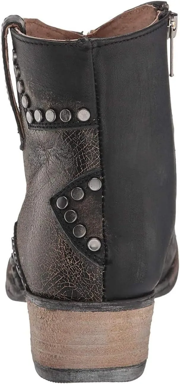 Circle G Women's LD Star Inlay & Studs Ankle Boot