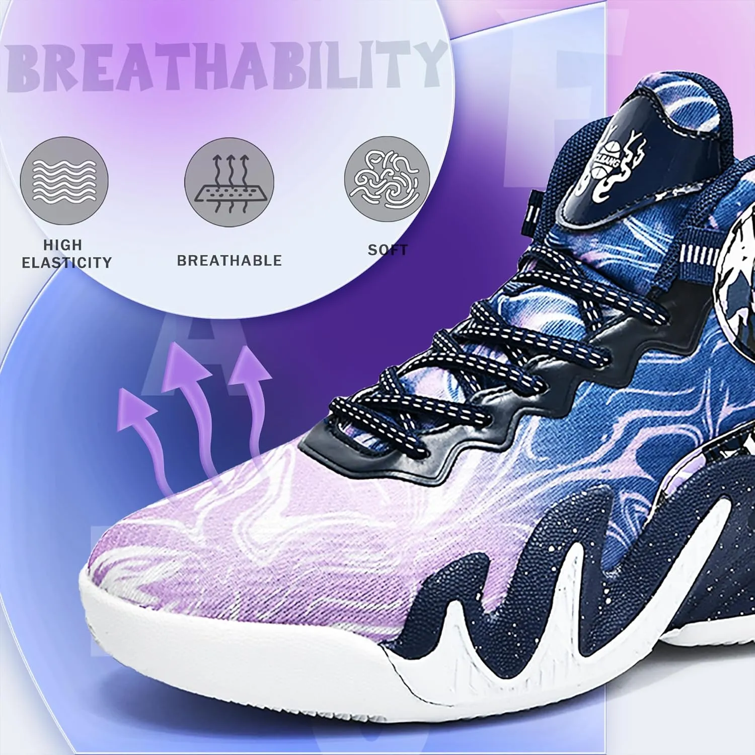 CJSPORX Women Men Basketball Shoes Breathable Men Non Slip Outdoor Fashion Unisex Sneakers