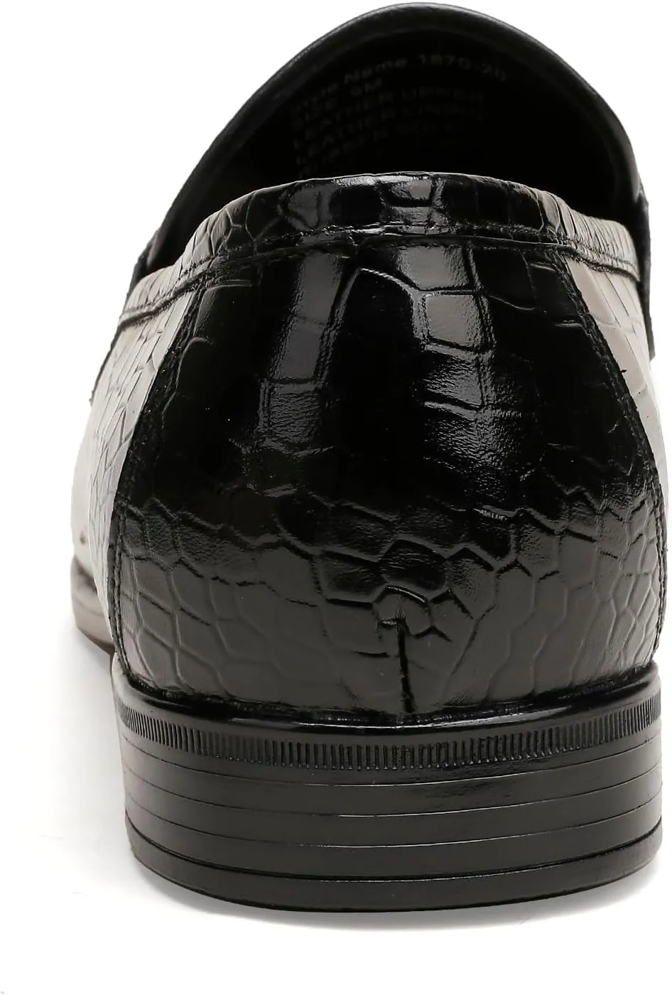 Classic Leather Dress Shoe for Mens, Fashion Crocodile Printed Penny Loafers with Metal Buckle Business Wedding Formal Shoes Slip On Loafers for Mens