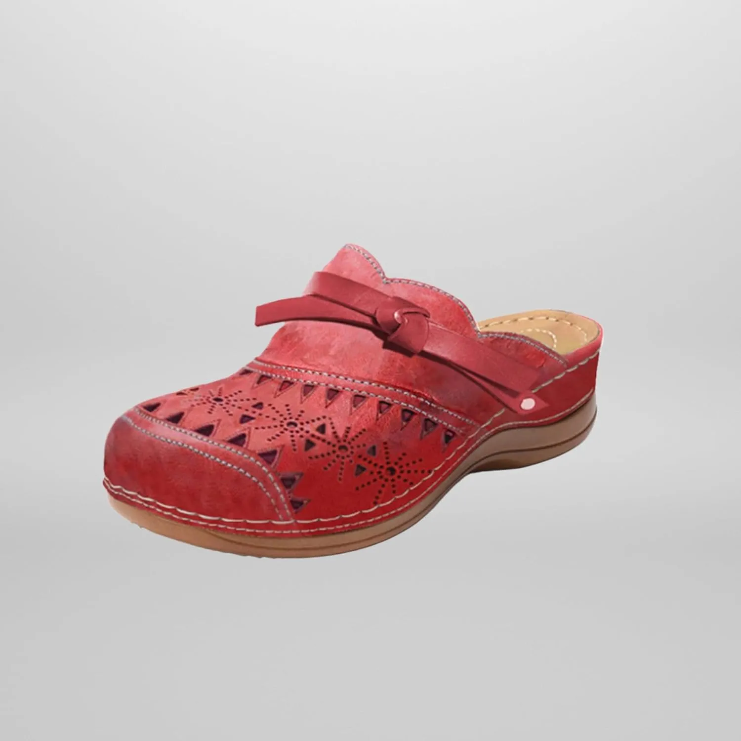 Clogs for Women Comfortable Arch Support Orthopedic Sandals Closed Toe Platform Wedge Sandals Hollow Out Slip On Slippers Non-Slip Retro Outdoors Casual Boho Summer Beach Sandal