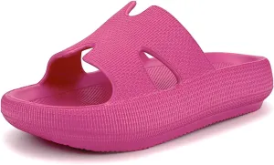 Cloud Pillow Recovery Slides for Women,Womens H-starp Platform Comfortable Memory Foam Arch Support Sandals,Waterproof EVA Cushioned Cushion Slippers for Beach Shower Bathroom Pool