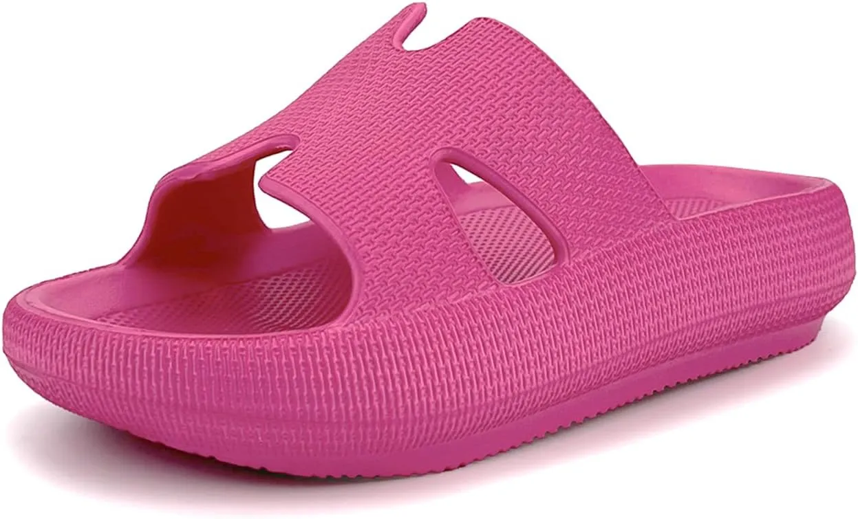 Cloud Pillow Recovery Slides for Women,Womens H-starp Platform Comfortable Memory Foam Arch Support Sandals,Waterproof EVA Cushioned Cushion Slippers for Beach Shower Bathroom Pool
