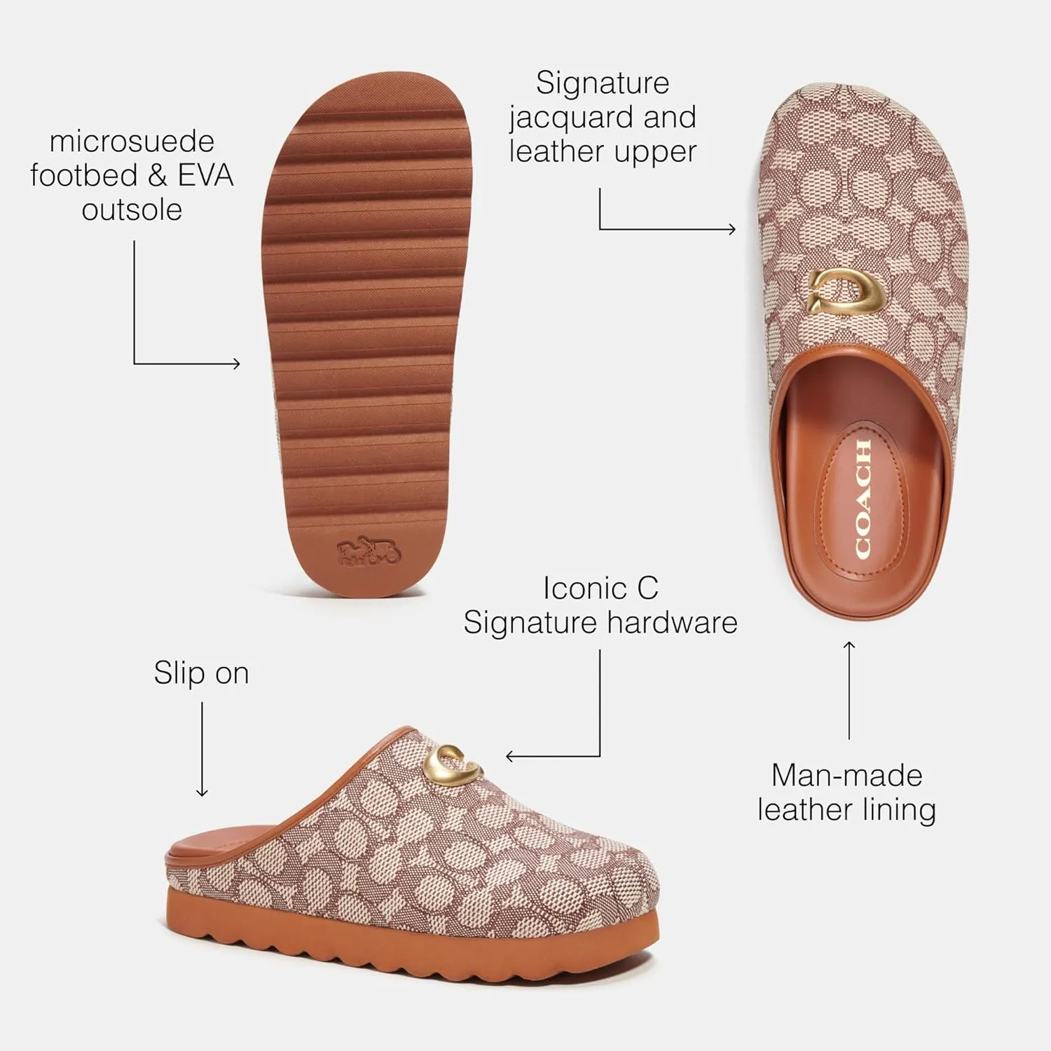 Coach Women's Hadley Signature Jacquard Slipper