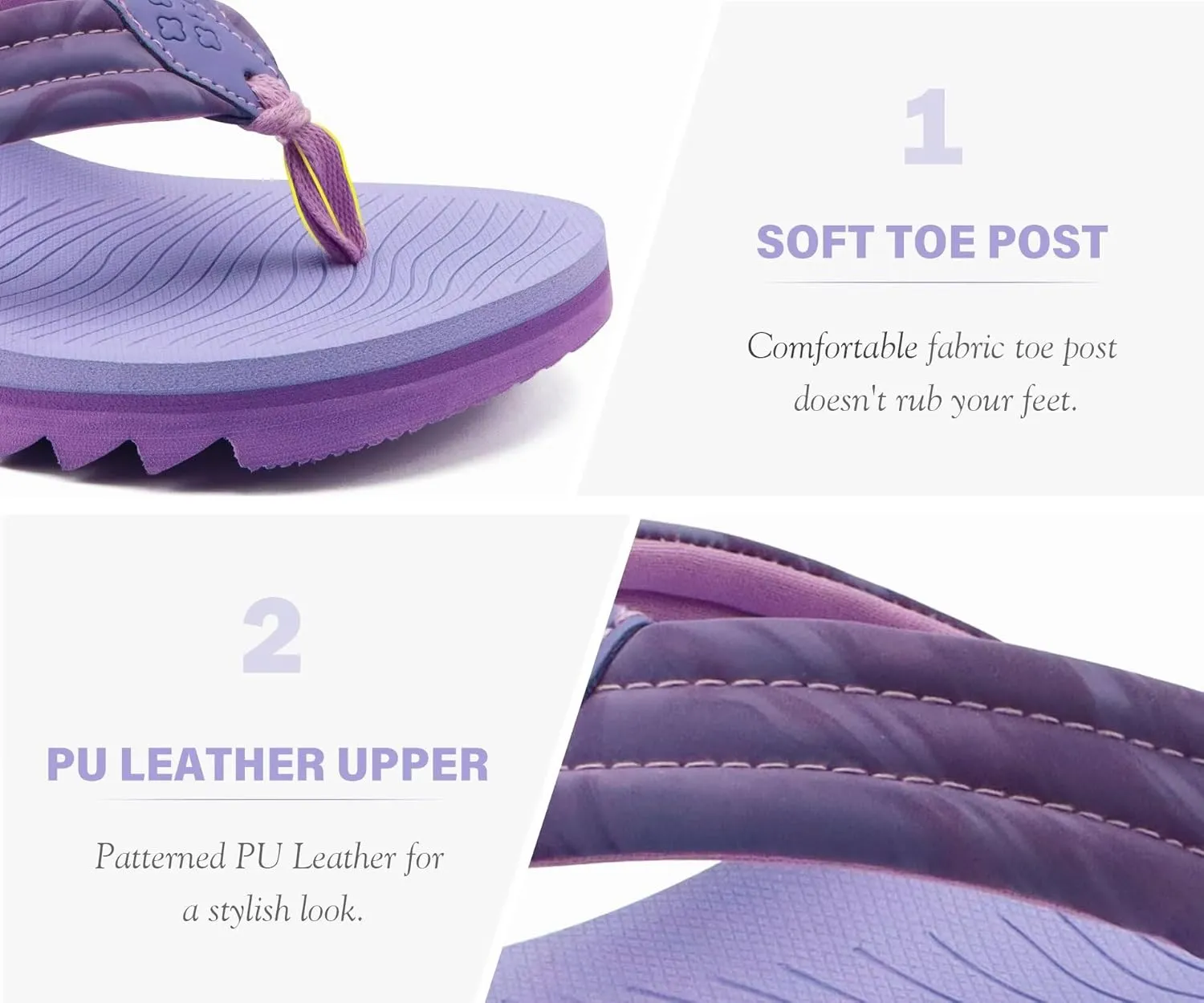 COFACE Womens Arch Support Flip Flops Yoga Mat Comfortable Thick Cushion Walking Thong Sandals Lightweight Slip On Summer Beach Slippers
