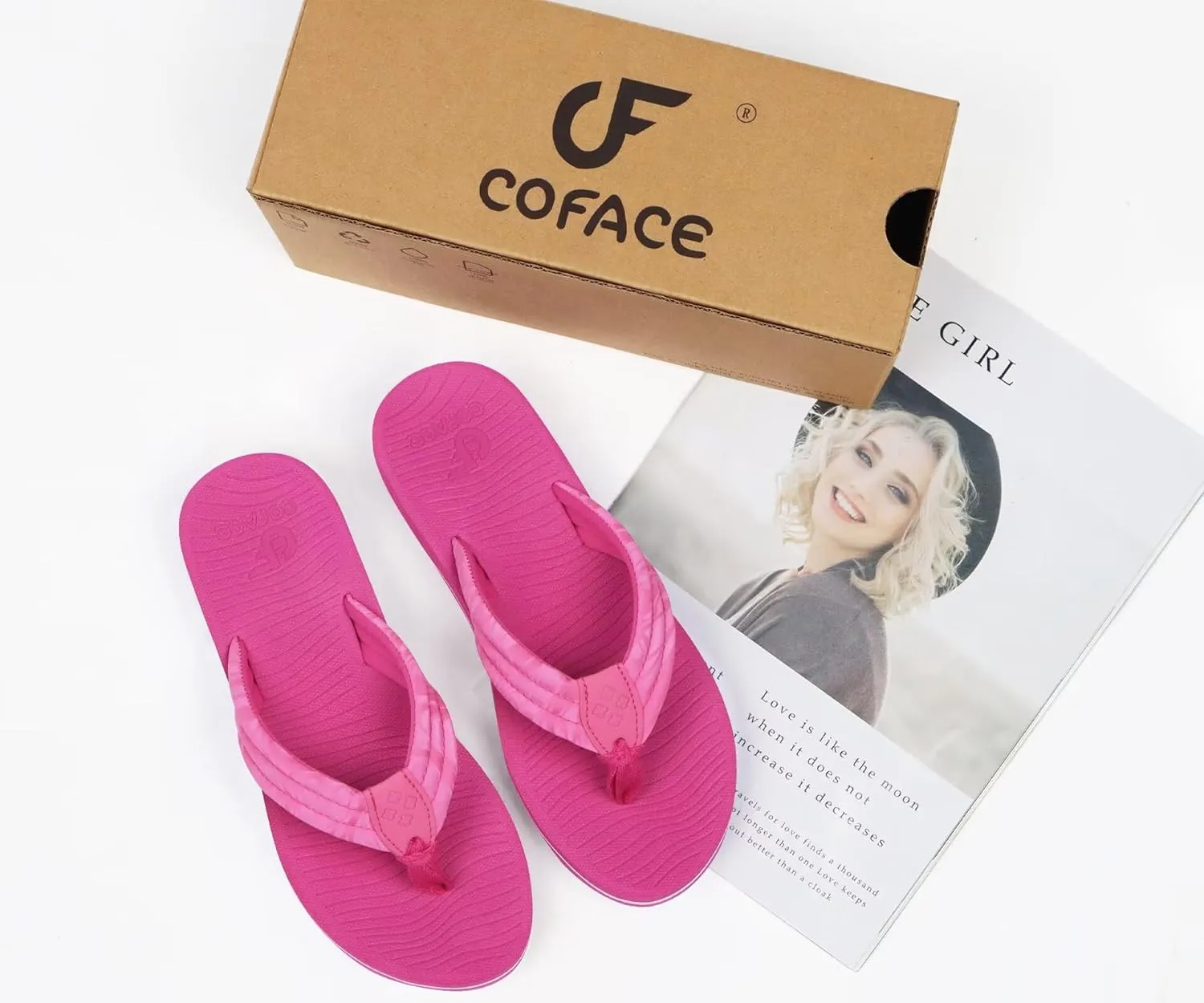 COFACE Womens Arch Support Flip Flops Yoga Mat Comfortable Thick Cushion Walking Thong Sandals Lightweight Slip On Summer Beach Slippers