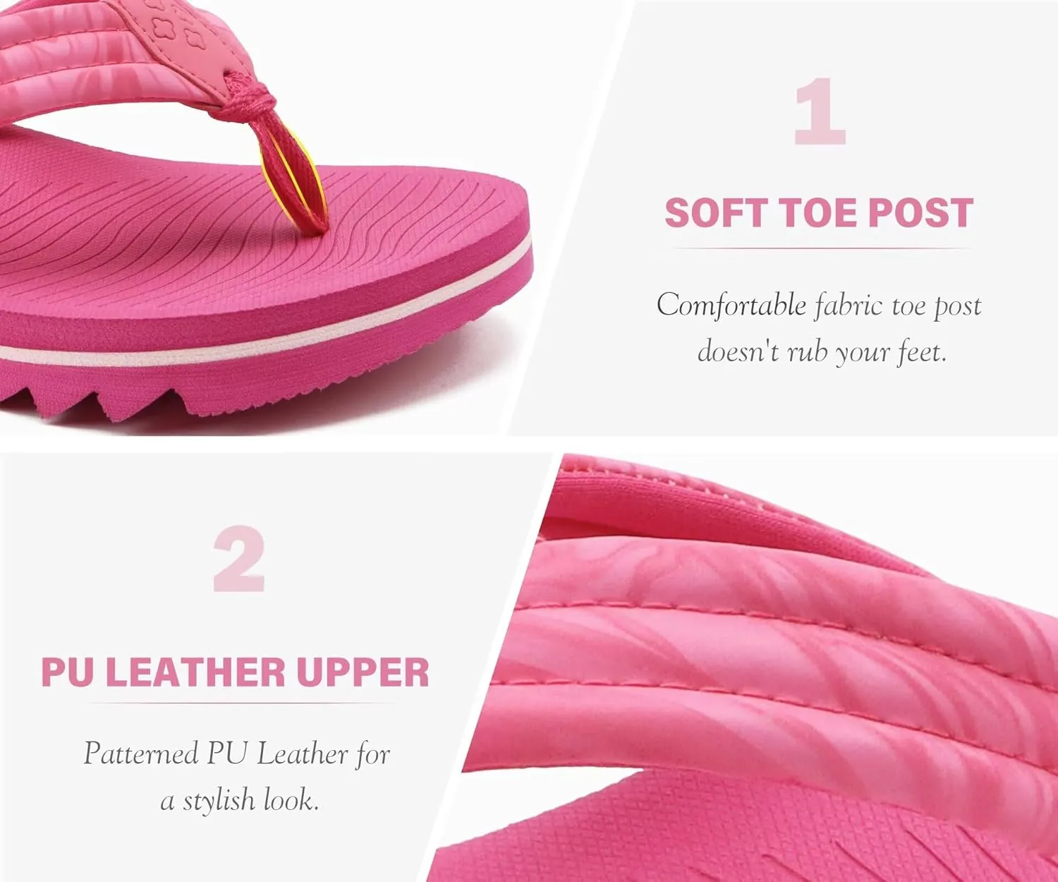 COFACE Womens Arch Support Flip Flops Yoga Mat Comfortable Thick Cushion Walking Thong Sandals Lightweight Slip On Summer Beach Slippers