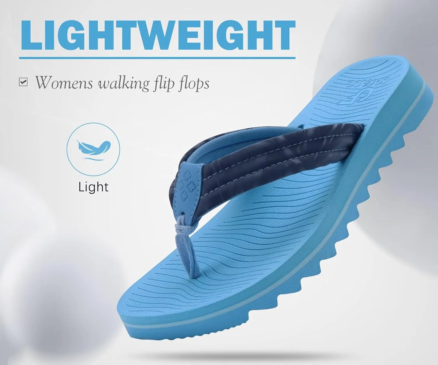 COFACE Womens Arch Support Flip Flops Yoga Mat Comfortable Thick Cushion Walking Thong Sandals Lightweight Slip On Summer Beach Slippers