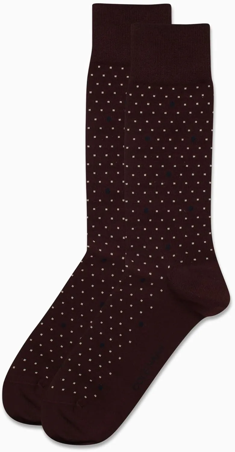 Cole Haan Men's Dress Socks - 2 Pack Soft Cotton Blend Classic Crew Socks for Men, Reinforced Heel and Toe (Shoe Size: 7-12)