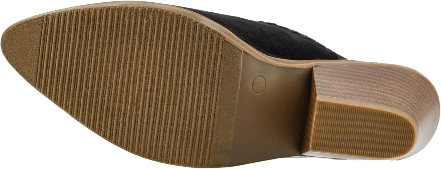 Corkys Footwear Sizzle Black Faux Suede 2.75-Inch Mules