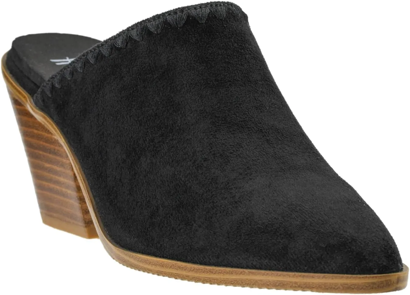 Corkys Footwear Sizzle Black Faux Suede 2.75-Inch Mules