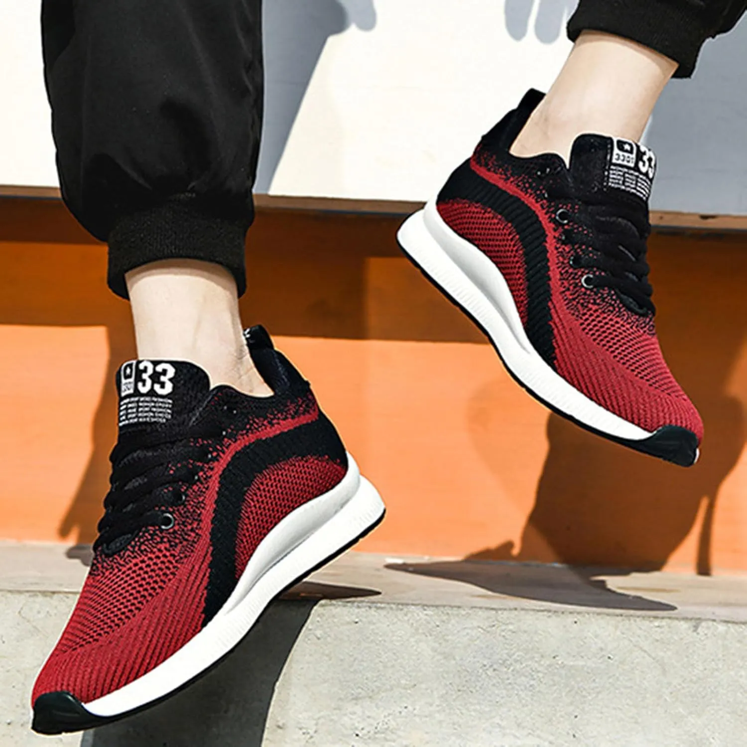 Couple Men's Elevator Shoes Men's Casual Mesh Trainers Lightweight Breathable Lace Up Sports Shoes Vintage Mens Sneaker