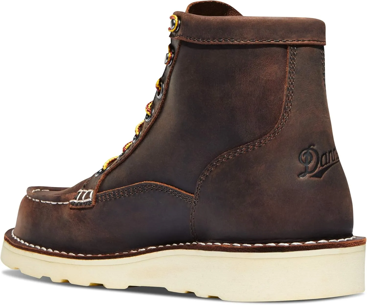 Danner 6” Bull Run Steel Toe Work Boots for Women - Oiled Full-Grain Leather Moc Toe Upper with Non Slip Wedge Outsole & Cushion Footbed, EH Resistant