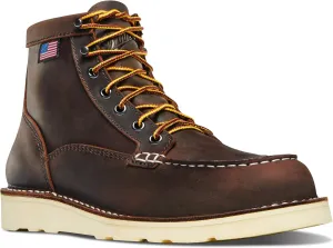 Danner 6” Bull Run Steel Toe Work Boots for Women - Oiled Full-Grain Leather Moc Toe Upper with Non Slip Wedge Outsole & Cushion Footbed, EH Resistant