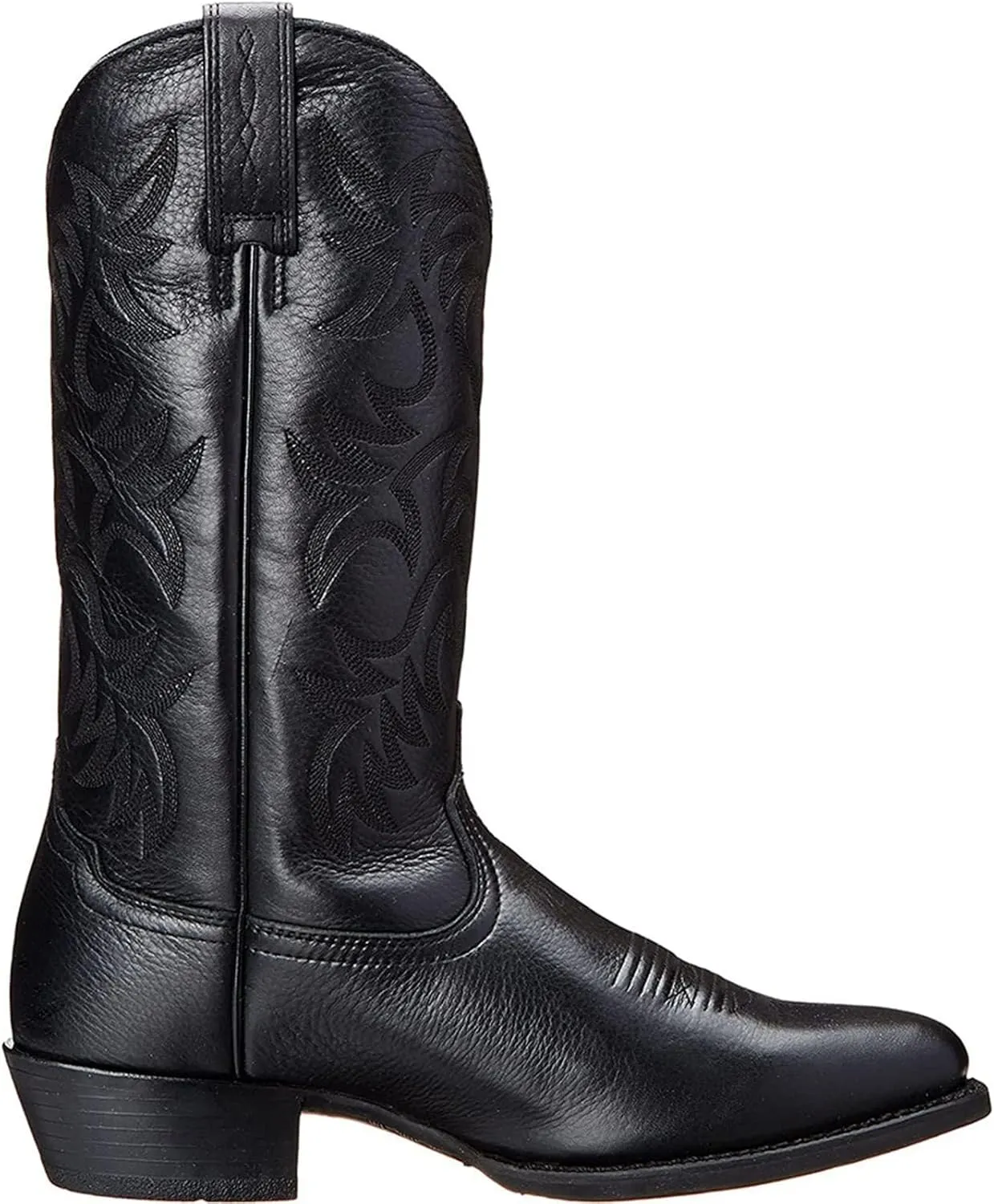 DAYINGJIA Cowboy Boots for Men Pointy Toe Western Boots Mid Calf Boots Men's Knee High Embroidered Chunky Heel Boot