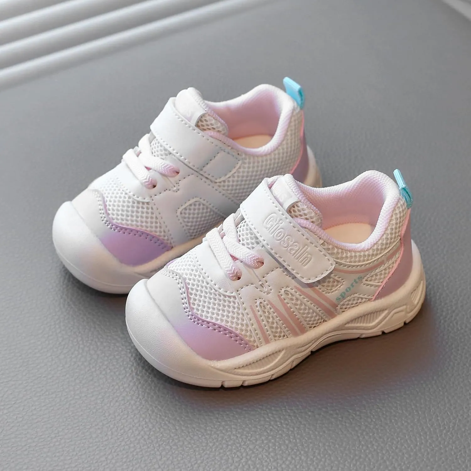 DEEKEY Toddler Boys Girls Tennis Barefoot Shoes Preschool Non Slip Lightweight Breathable First Walking Shoes Running Outdoor Shoes