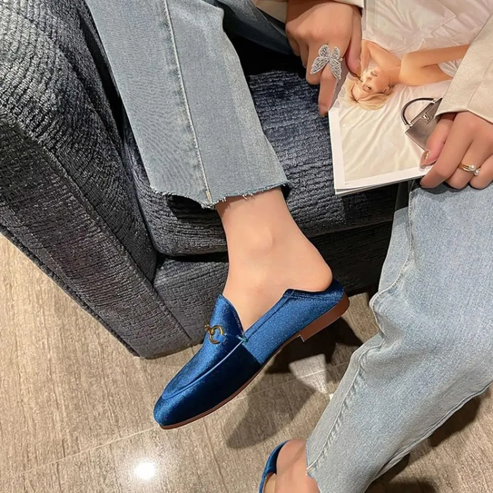 Divanne Loafers for Women, Womens Loafer Flats Gold Chain Penny Loafers Slip On Fur Loafer Mules