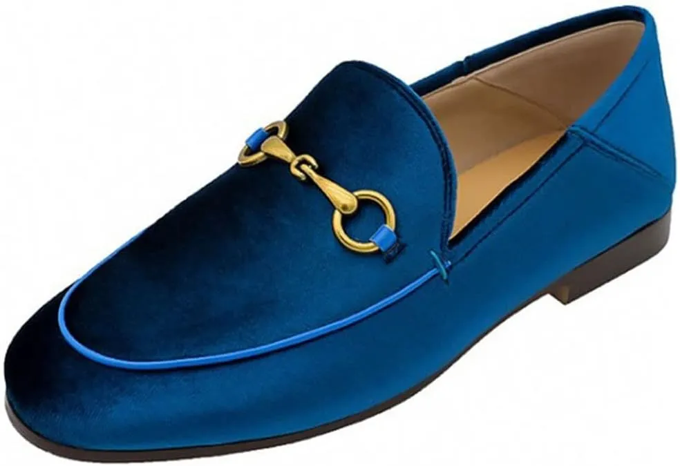 Divanne Loafers for Women, Womens Loafer Flats Gold Chain Penny Loafers Slip On Fur Loafer Mules