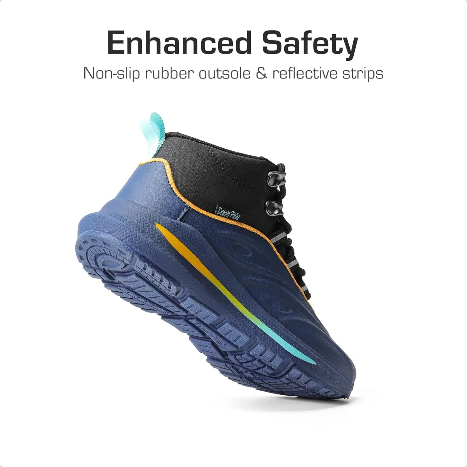 DREAM PAIRS Boys Girls Boots Kids High Top Sneakers Shoes Outdoor Hiking DuraPlay Lace Up Shoes for Little/Big Kid