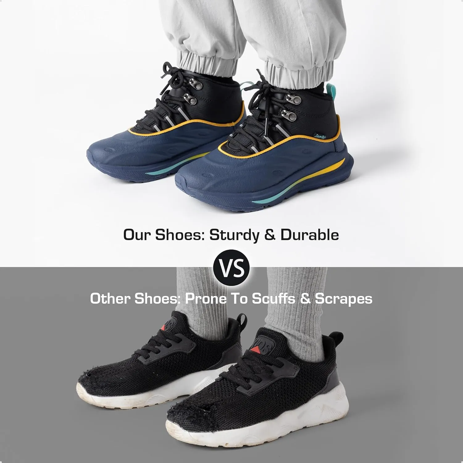 DREAM PAIRS Boys Girls Boots Kids High Top Sneakers Shoes Outdoor Hiking DuraPlay Lace Up Shoes for Little/Big Kid