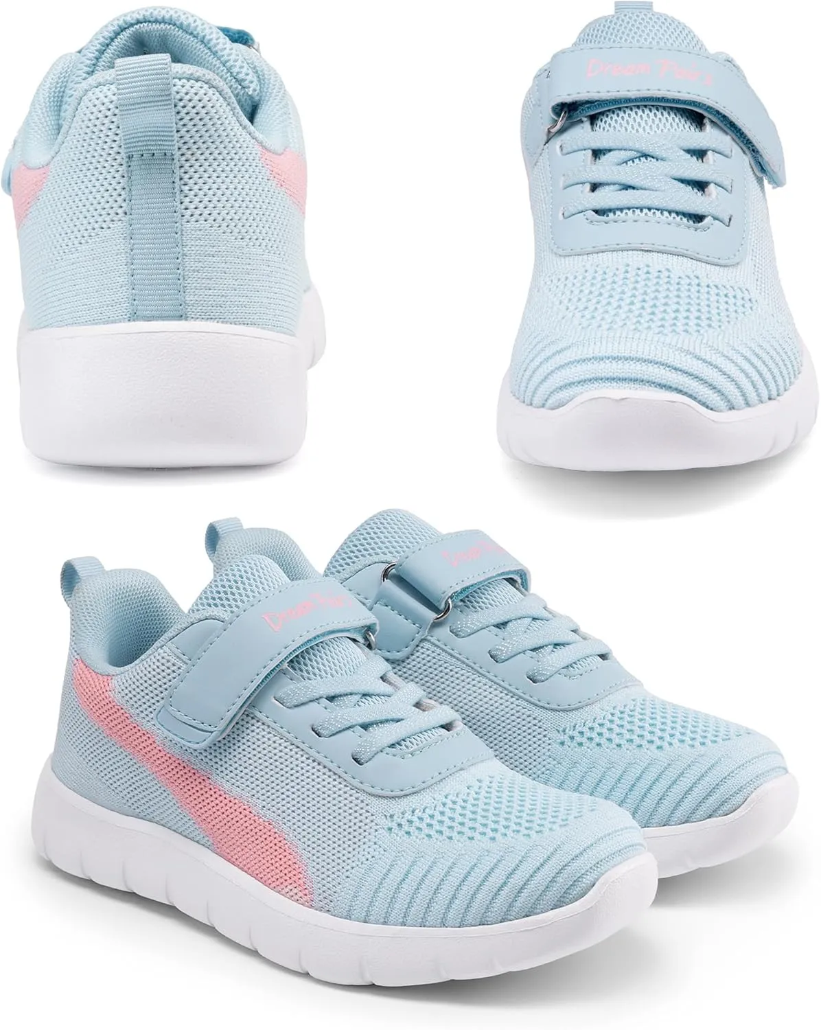 DREAM PAIRS Boys Girls Shoes Kids Tennis EZ-Ons MagicZips Athletic Running Walking Barefoot Zero Drop Sneakers