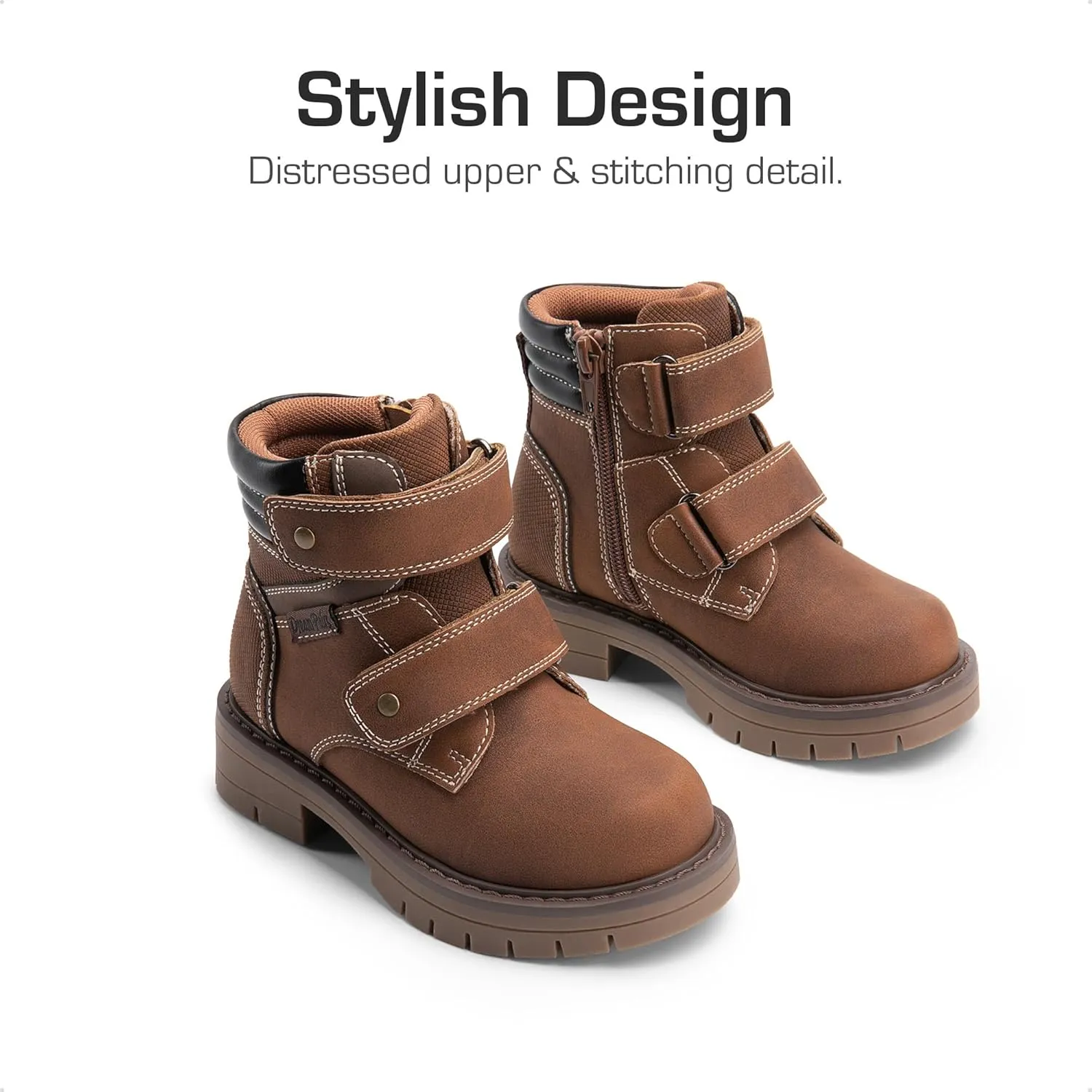 DREAM PAIRS Kids Ankle Boots Boys Girls Fashion Booties with Hook and Loop (Toddler/Little Kid)
