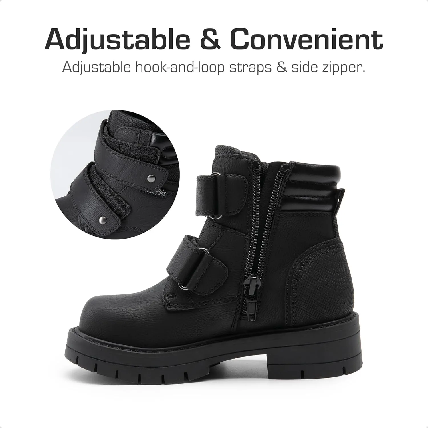 DREAM PAIRS Kids Ankle Boots Boys Girls Fashion Booties with Hook and Loop (Toddler/Little Kid)
