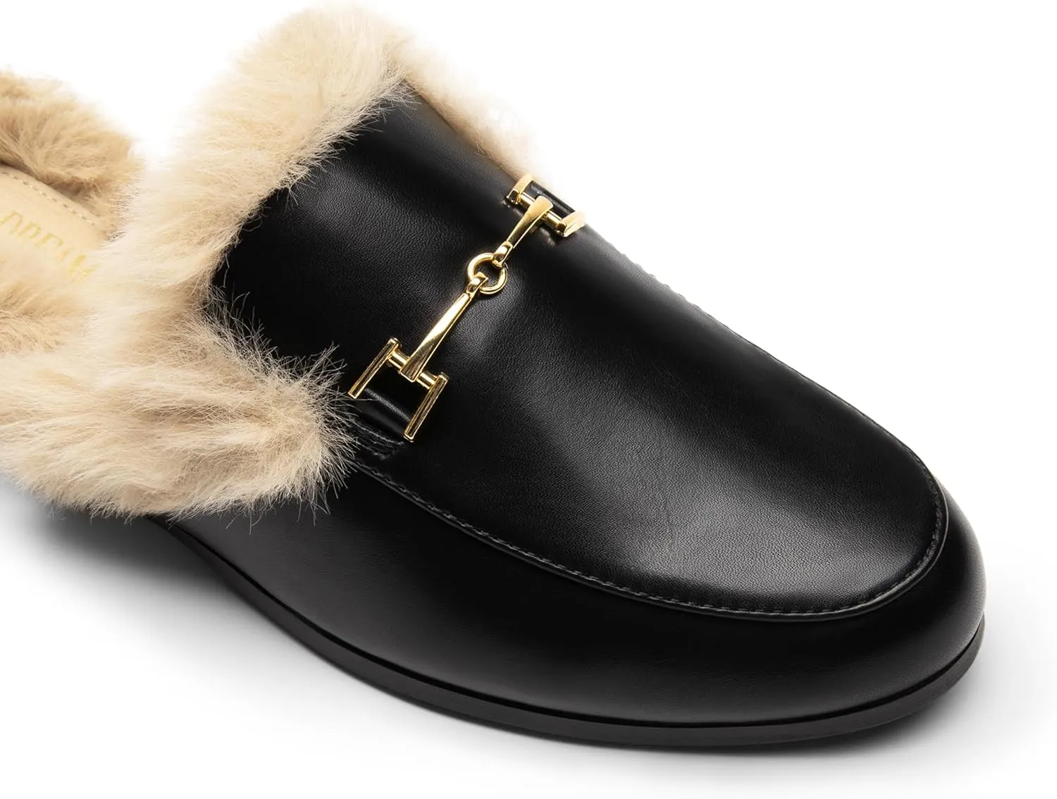 DREAM PAIRS Mules for Women Flats Comfortable Buckle Mules Slip on Slides Backless Loafers Shoes