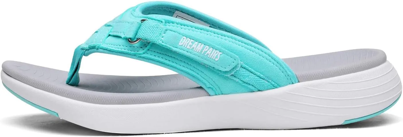 DREAM PAIRS Women's Arch Support Flip Flops Comfortable Thong Sandals
