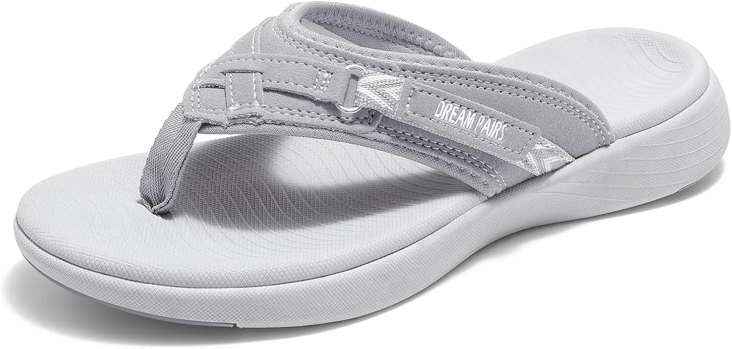 DREAM PAIRS Women's Arch Support Flip Flops Comfortable Thong Sandals
