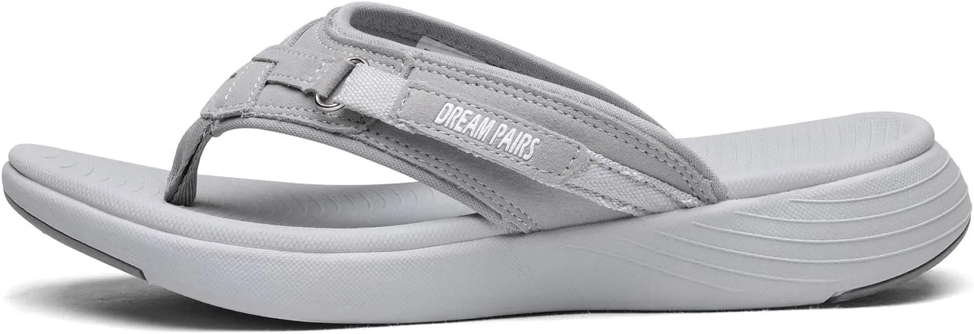 DREAM PAIRS Women's Arch Support Flip Flops Comfortable Thong Sandals