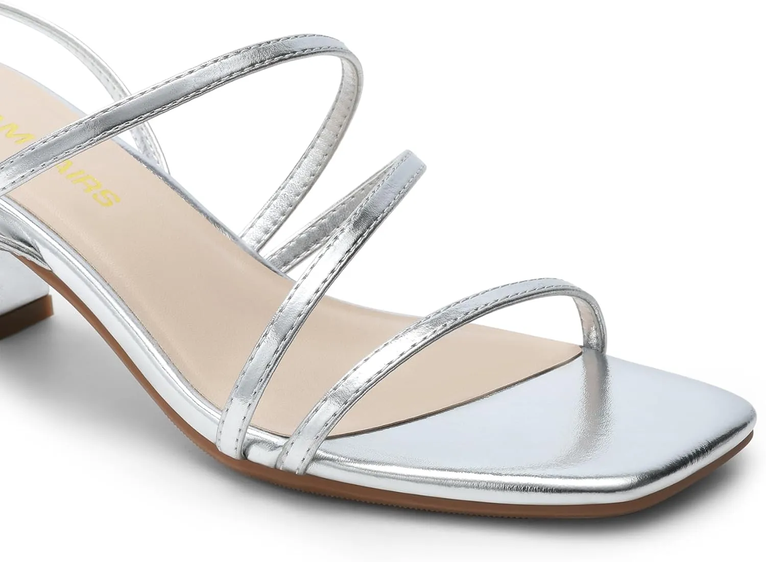 DREAM PAIRS Womens Block Heels 2 inch Strappy Square Toe Dressy Chunky Low Heeled Sandals for Party Wedding Evening