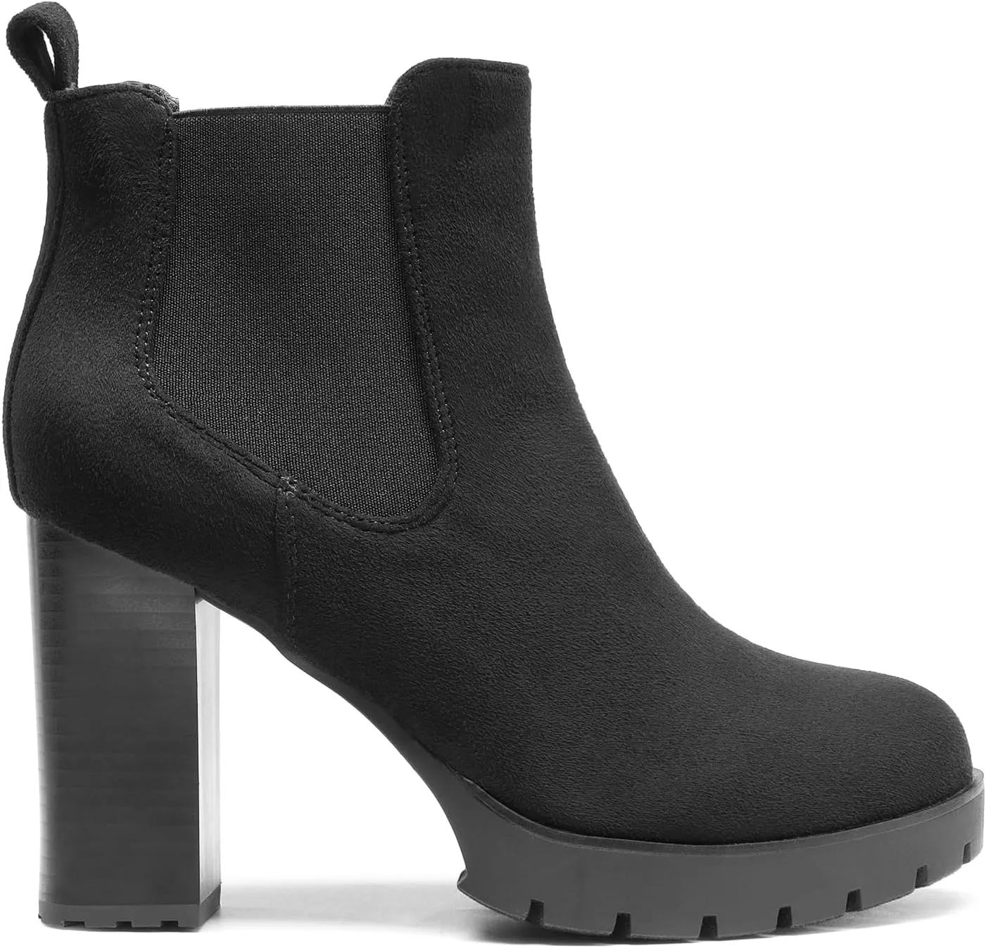 DREAM PAIRS Women's Chelsea Ankle Boots Platform Fall Boots High Chunky Heel Block Elastic Side Booties