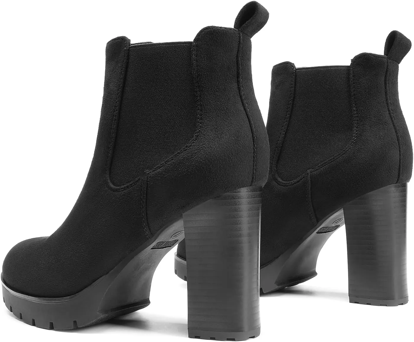 DREAM PAIRS Women's Chelsea Ankle Boots Platform Fall Boots High Chunky Heel Block Elastic Side Booties