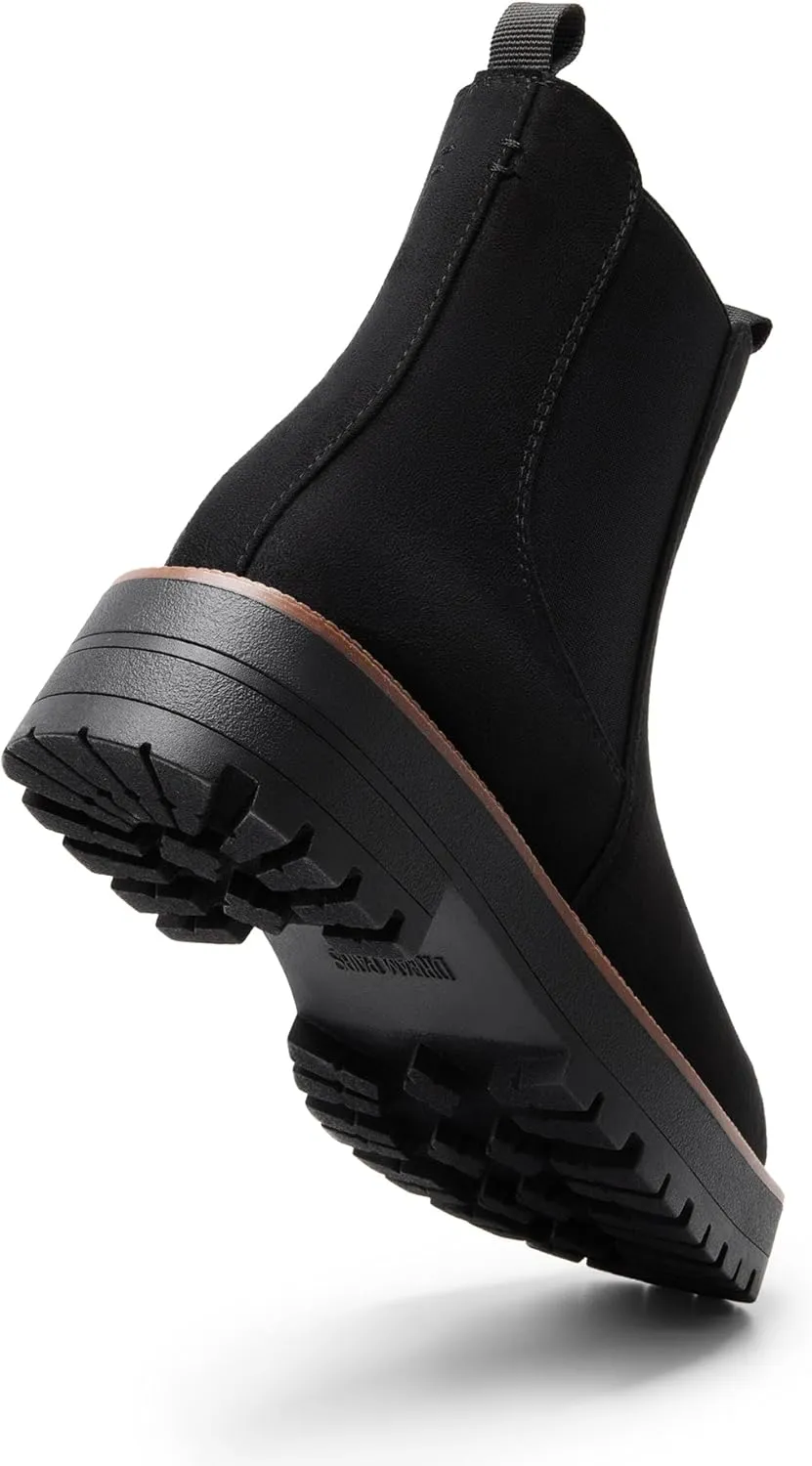 DREAM PAIRS Women's Chelsea Ankle Boots Square Toe Fashion Low Heel Lug Sole Platform Fall Booties Shoes