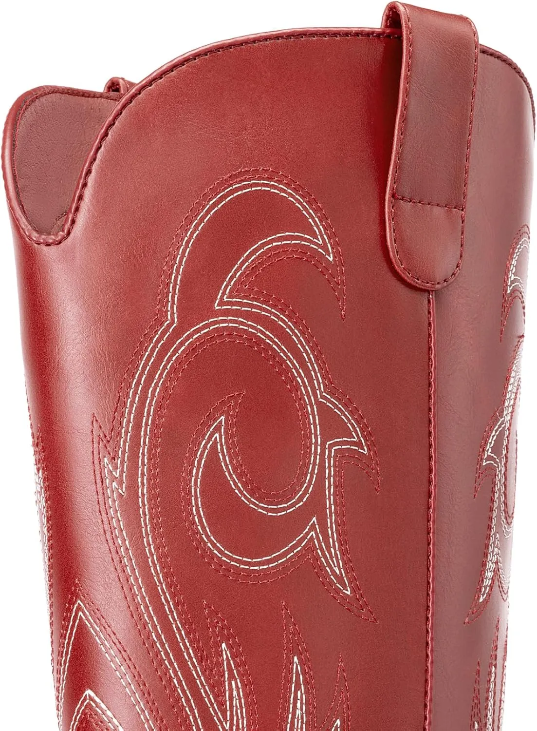 DREAM PAIRS Womens Cowboy Boots Comfortable Cowgirl Knee High Boots Pull On Side Zipper Chunky Heel Embroidered Western Boots