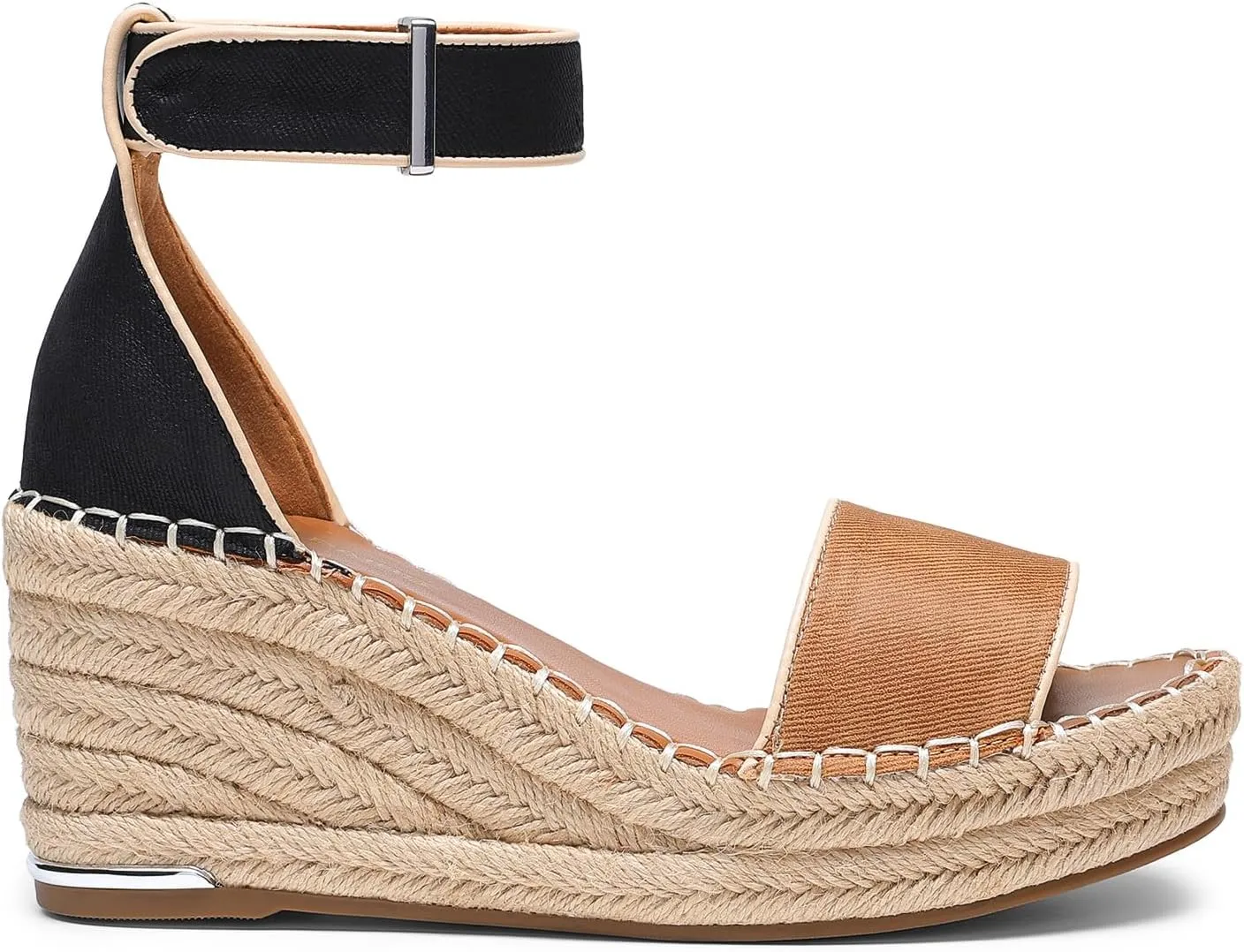 DREAM PAIRS Women's Wedge Sandals Open Toe Espadrilles Sandals Comfortable Dressy Ankle Strap Platform Sandals Suitable for Work Beach Summer Shoes