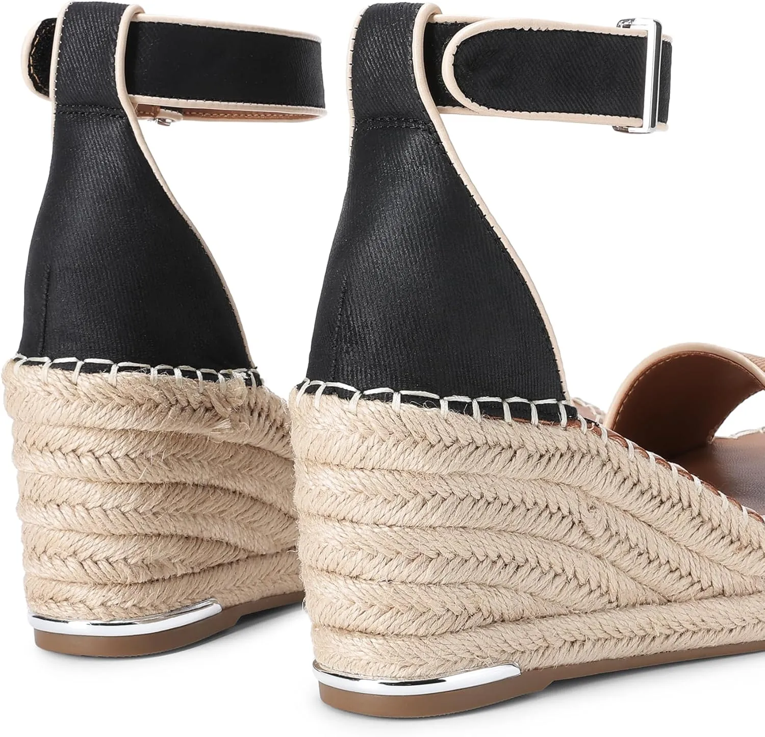 DREAM PAIRS Women's Wedge Sandals Open Toe Espadrilles Sandals Comfortable Dressy Ankle Strap Platform Sandals Suitable for Work Beach Summer Shoes
