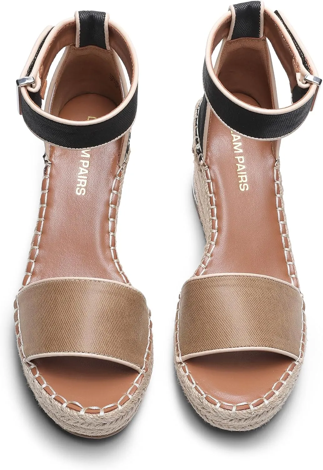 DREAM PAIRS Women's Wedge Sandals Open Toe Espadrilles Sandals Comfortable Dressy Ankle Strap Platform Sandals Suitable for Work Beach Summer Shoes