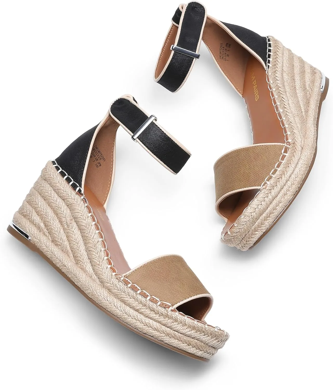 DREAM PAIRS Women's Wedge Sandals Open Toe Espadrilles Sandals Comfortable Dressy Ankle Strap Platform Sandals Suitable for Work Beach Summer Shoes
