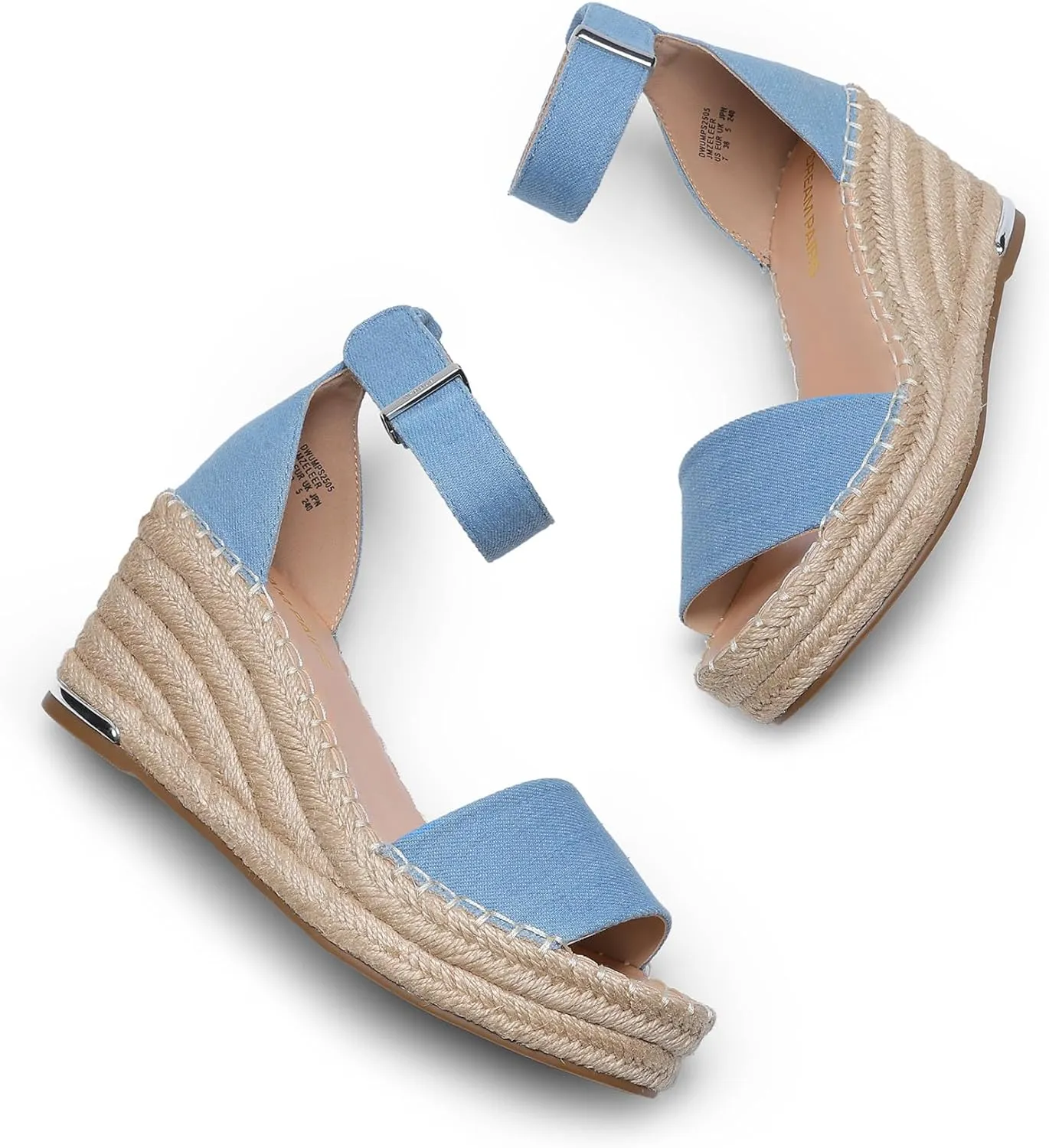 DREAM PAIRS Women's Wedge Sandals Open Toe Espadrilles Sandals Comfortable Dressy Ankle Strap Platform Sandals Suitable for Work Beach Summer Shoes