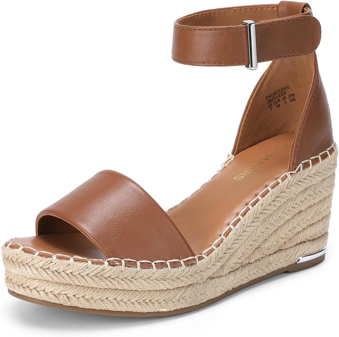 DREAM PAIRS Women's Wedge Sandals Open Toe Espadrilles Sandals Comfortable Dressy Ankle Strap Platform Sandals Suitable for Work Beach Summer Shoes
