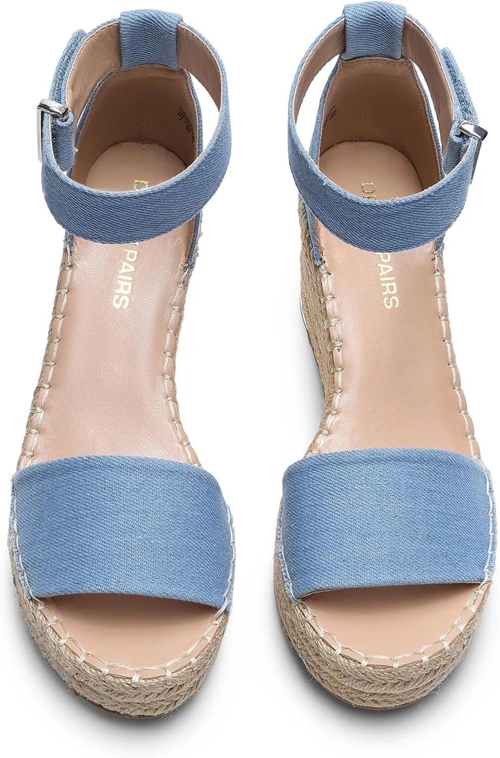 DREAM PAIRS Women's Wedge Sandals Open Toe Espadrilles Sandals Comfortable Dressy Ankle Strap Platform Sandals Suitable for Work Beach Summer Shoes