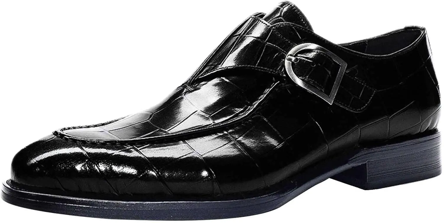 Dress Shoes for Men Loafers Wide Mens Shoes Fashion Classic Style British Retro Pointed Business Casual Shoes Men Black