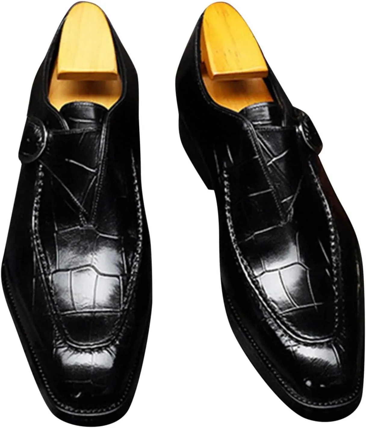 Dress Shoes for Men Loafers Wide Mens Shoes Fashion Classic Style British Retro Pointed Business Casual Shoes Men Black