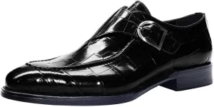 Dress Shoes for Men Loafers Wide Mens Shoes Fashion Classic Style British Retro Pointed Business Casual Shoes Men Black