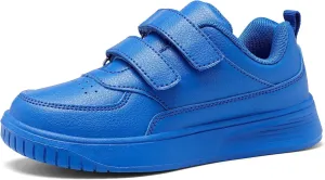 DSWED Unisex-Child Leather Lightweight Breathable Knit Athletic Running Sneakers for Kids Shoes for Boys Girls