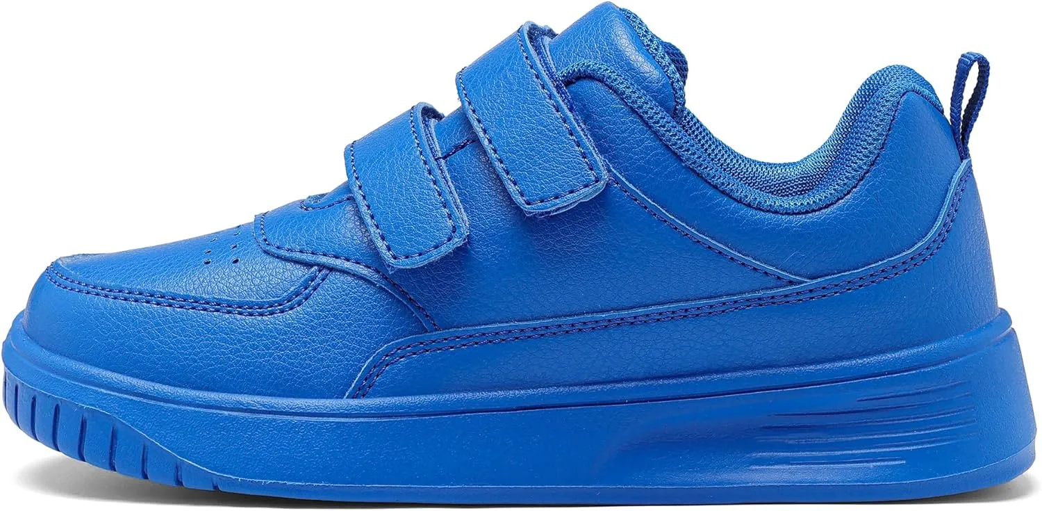 DSWED Unisex-Child Leather Lightweight Breathable Knit Athletic Running Sneakers for Kids Shoes for Boys Girls