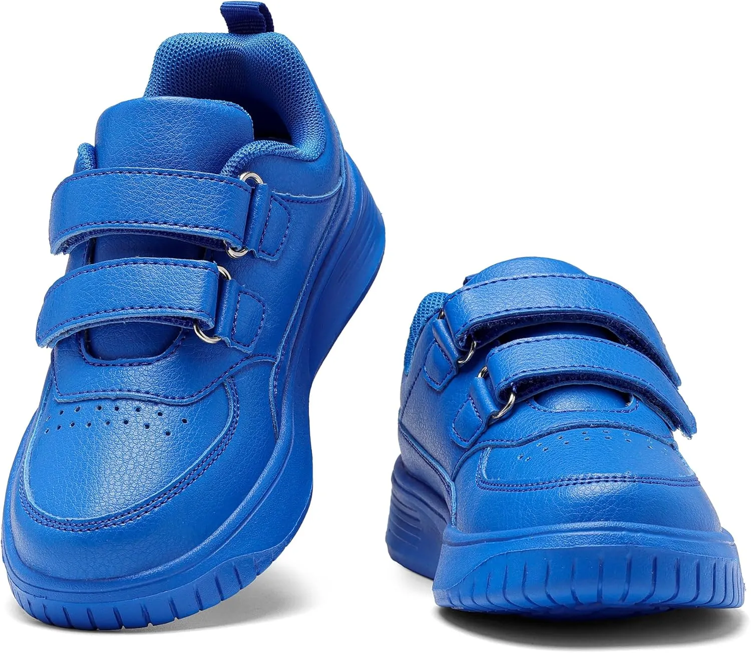 DSWED Unisex-Child Leather Lightweight Breathable Knit Athletic Running Sneakers for Kids Shoes for Boys Girls