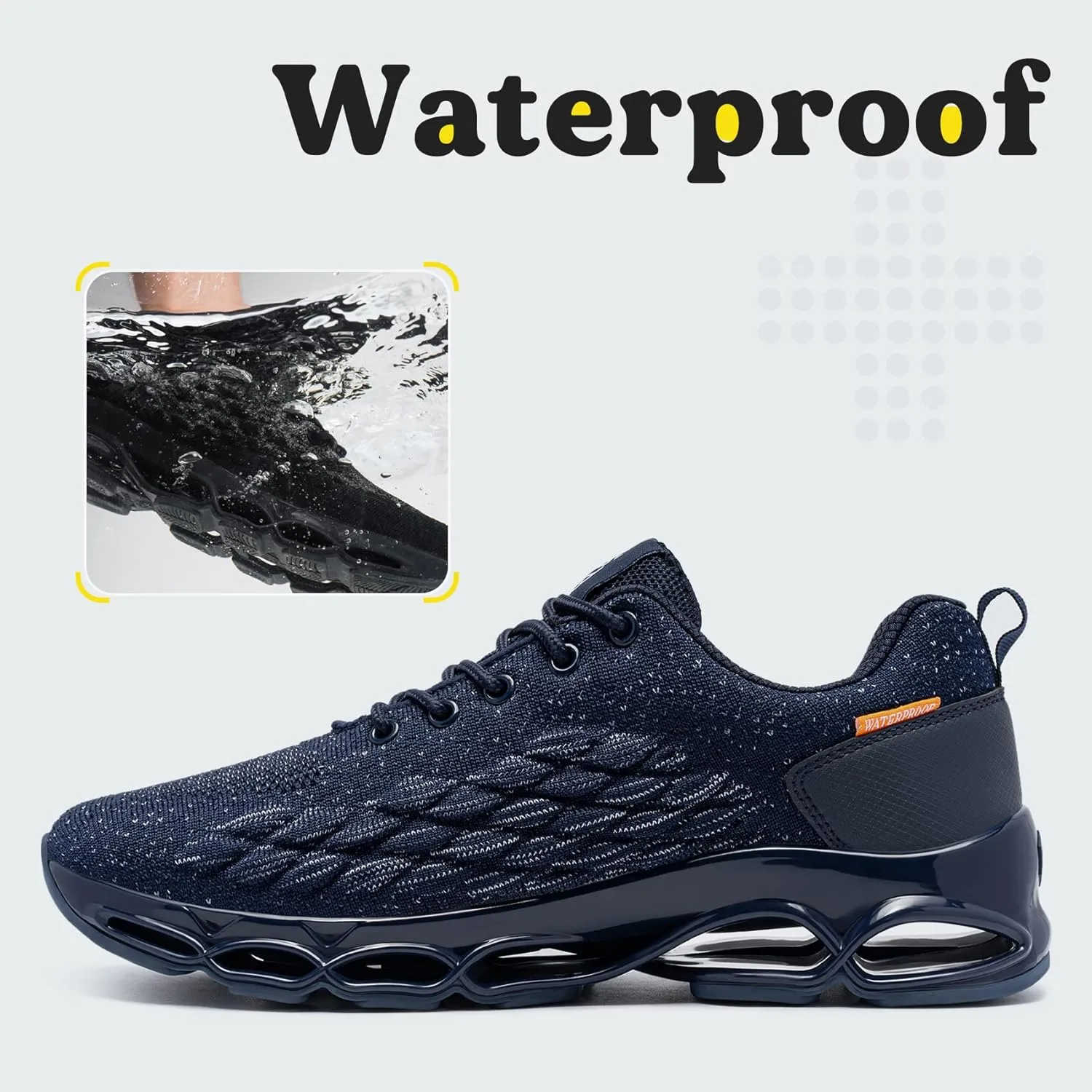 FATES TEX Wide Waterproof Shoes for Men and Women Tennis Sneakers Rain Water Resistant Comfortable Walking Running Casual Breathable Work Shoes