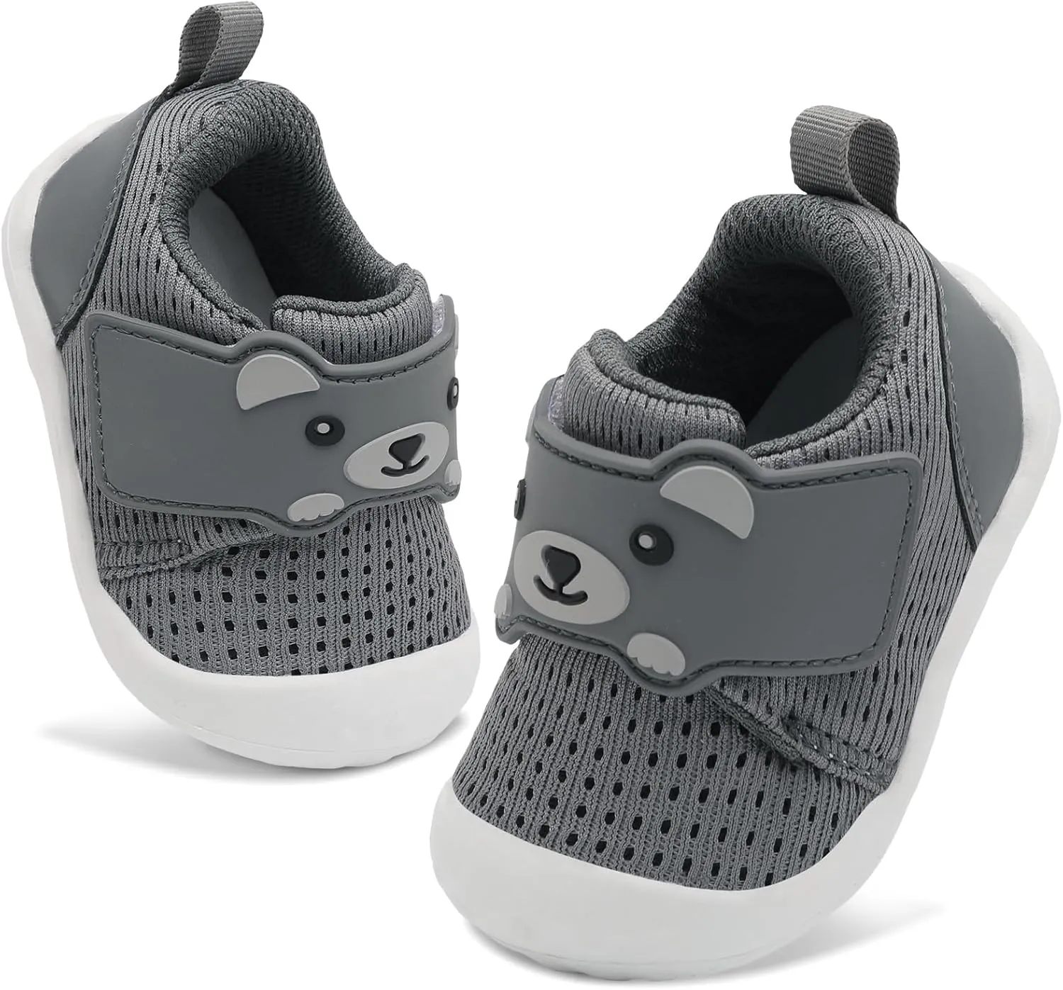 FEETCITY Baby Walking Shoes Wide Baby Shoes Boys Girls Infant Sneakers Crib Shoes Breathable Toddler Barefoot Shoes Slip On Shoes